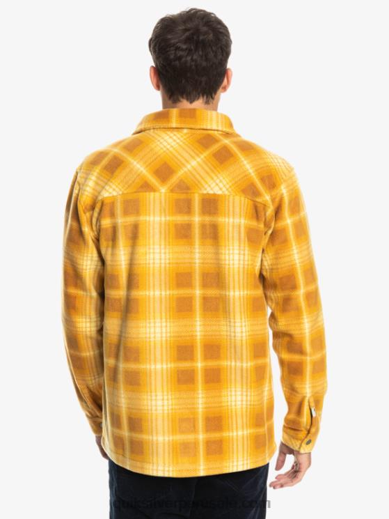 Quiksilver N8LNT1555 hombres azúcar moreno shadowplaid camisa de franela de manga larga de días de surf