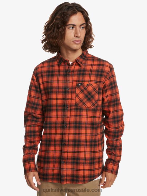 Quiksilver N8LNT1559 hombres sombrero ocre quemado camisa de manga larga
