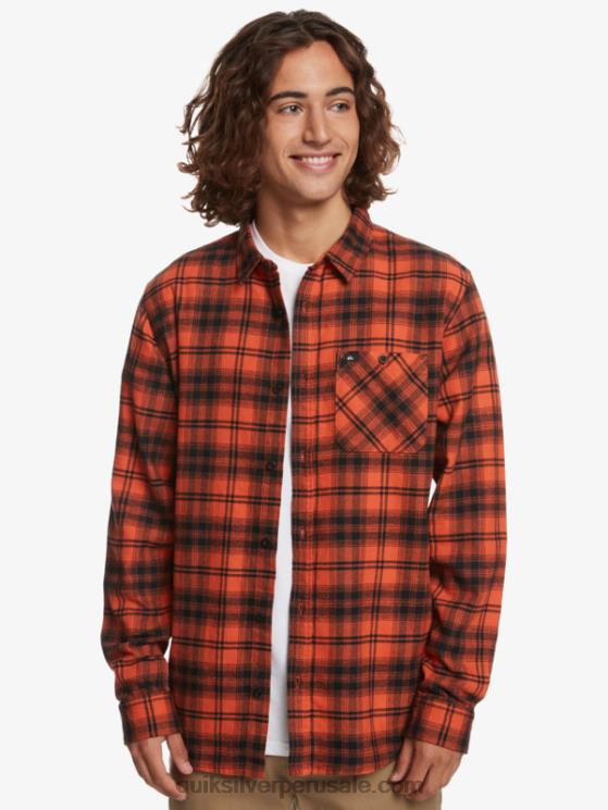 Quiksilver N8LNT1559 hombres sombrero ocre quemado camisa de manga larga