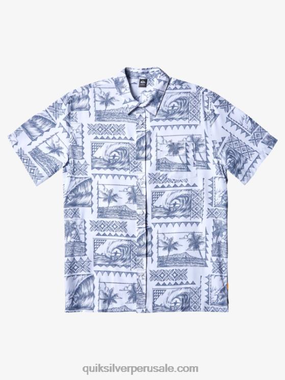 Quiksilver N8LNT156 hombres kailua azul gris Waterman kailua cruiser camiseta técnica de surf de manga corta upf 50