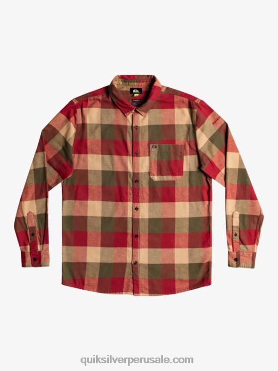 Quiksilver N8LNT1571 hombres vino rubí madre mosca camisa de franela de manga larga motherfly
