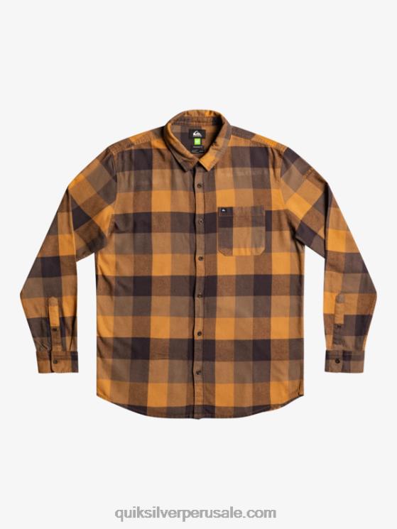 Quiksilver N8LNT1574 hombres madre mosca del azúcar moreno camisa de franela de manga larga motherfly