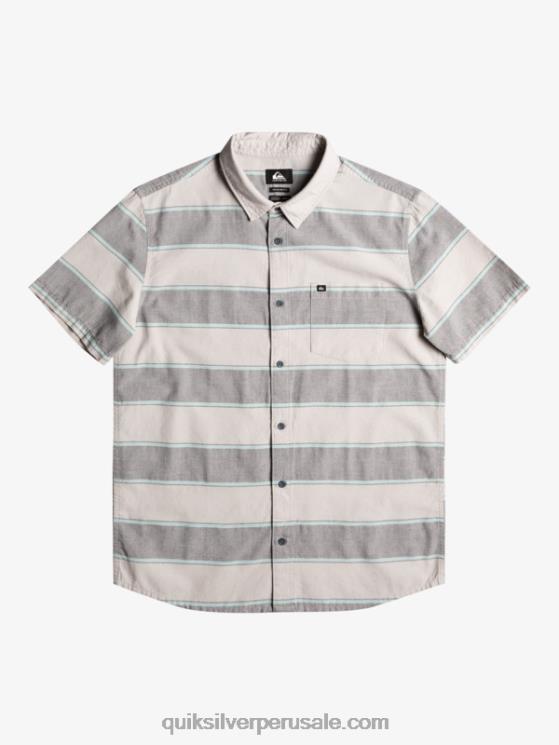 Quiksilver N8LNT1620 hombres hora de máxima audiencia gris violeta camisa de manga corta de horario estelar
