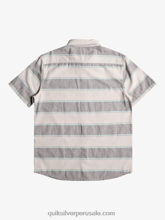 Quiksilver N8LNT1620 hombres hora de máxima audiencia gris violeta camisa de manga corta de horario estelar