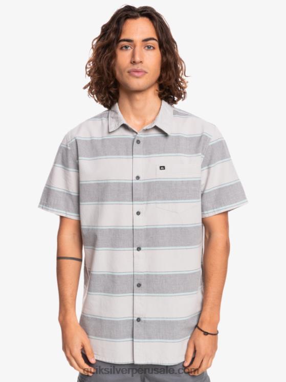 Quiksilver N8LNT1620 hombres hora de máxima audiencia gris violeta camisa de manga corta de horario estelar