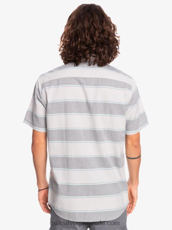 Quiksilver N8LNT1620 hombres hora de máxima audiencia gris violeta camisa de manga corta de horario estelar