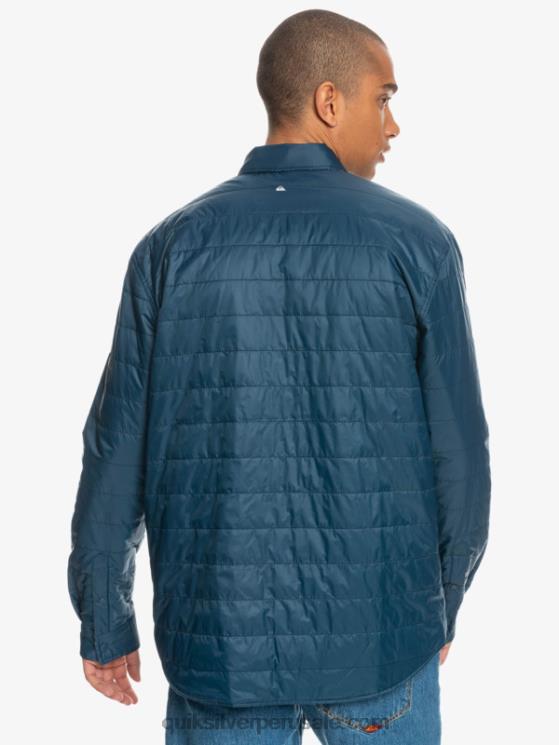 Quiksilver N8LNT1702 hombres insignia azul escalada libre camisa de franela reversible con aislamiento de escalada libre