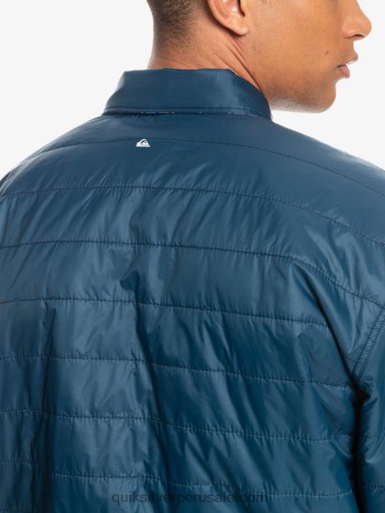 Quiksilver N8LNT1702 hombres insignia azul escalada libre camisa de franela reversible con aislamiento de escalada libre