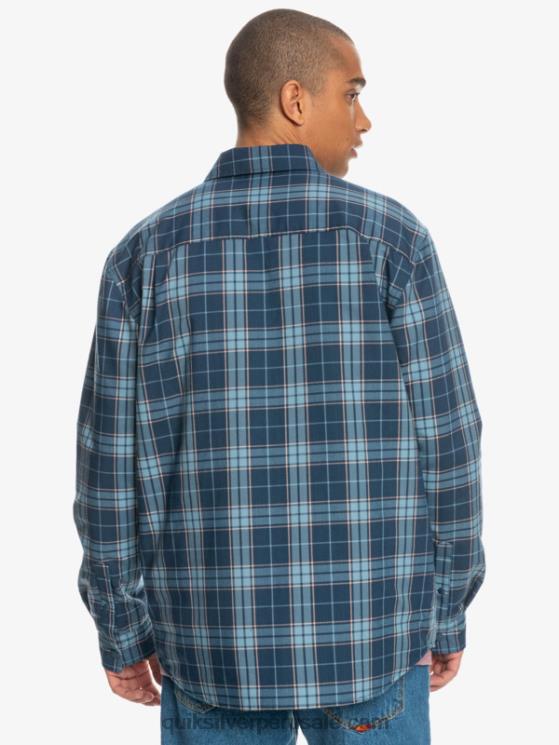 Quiksilver N8LNT1702 hombres insignia azul escalada libre camisa de franela reversible con aislamiento de escalada libre