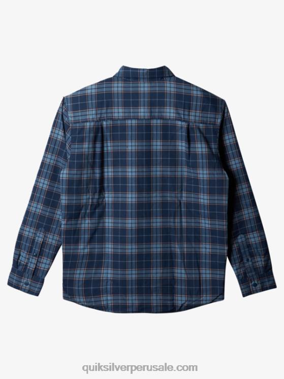 Quiksilver N8LNT1702 hombres insignia azul escalada libre camisa de franela reversible con aislamiento de escalada libre