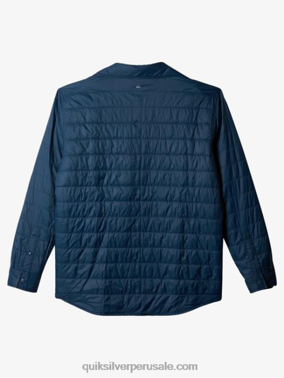 Quiksilver N8LNT1702 hombres insignia azul escalada libre camisa de franela reversible con aislamiento de escalada libre
