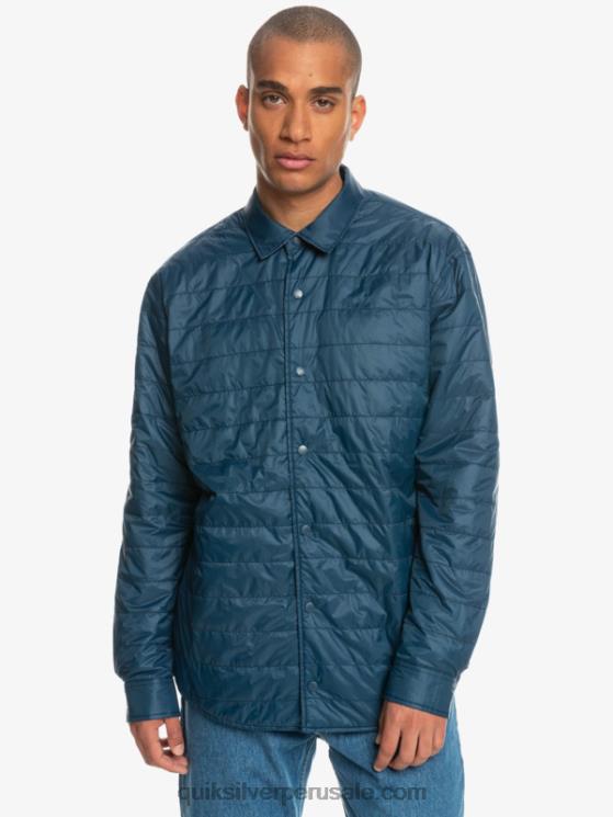 Quiksilver N8LNT1702 hombres insignia azul escalada libre camisa de franela reversible con aislamiento de escalada libre