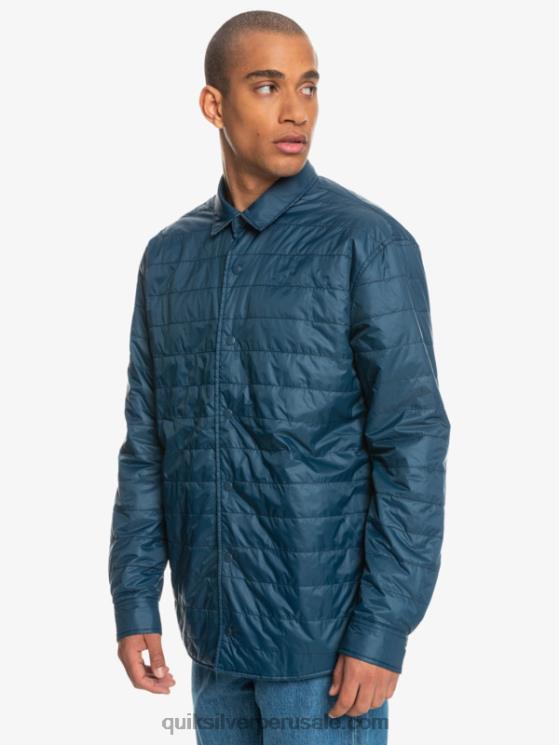 Quiksilver N8LNT1702 hombres insignia azul escalada libre camisa de franela reversible con aislamiento de escalada libre