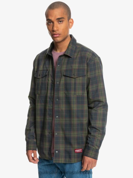 Quiksilver N8LNT1703 hombres escalada libre fantasma camisa de franela reversible con aislamiento de escalada libre