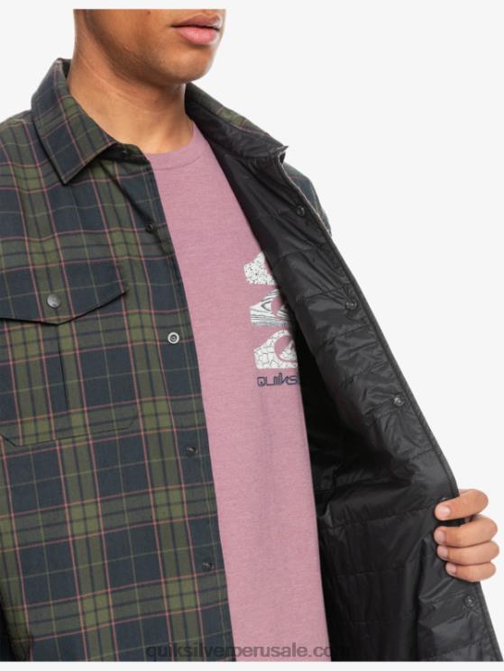 Quiksilver N8LNT1703 hombres escalada libre fantasma camisa de franela reversible con aislamiento de escalada libre