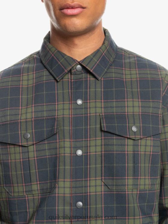 Quiksilver N8LNT1703 hombres escalada libre fantasma camisa de franela reversible con aislamiento de escalada libre