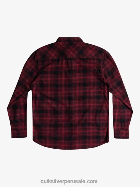 Quiksilver N8LNT1769 hombres ganaway negro camisa de franela de manga larga ganaway stretch