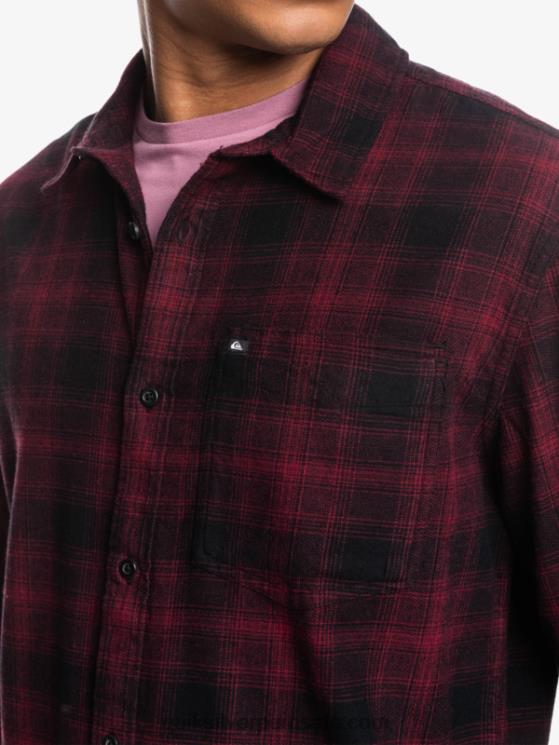 Quiksilver N8LNT1769 hombres ganaway negro camisa de franela de manga larga ganaway stretch