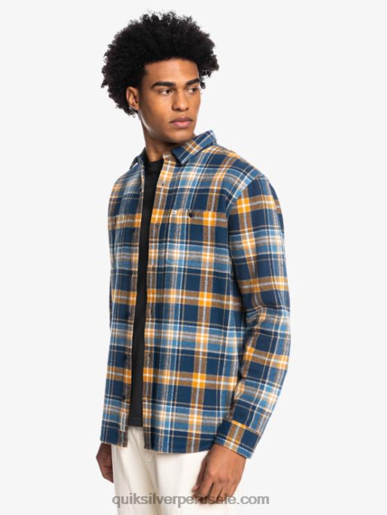 Quiksilver N8LNT1770 hombres insignia azul intrépido camisa de franela de manga larga intrepide explorer