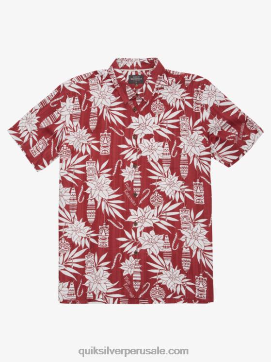 Quiksilver N8LNT1796 hombres tiempo de vacaciones de palo de rosa camisa de manga corta de tiempo de vacaciones de waterman