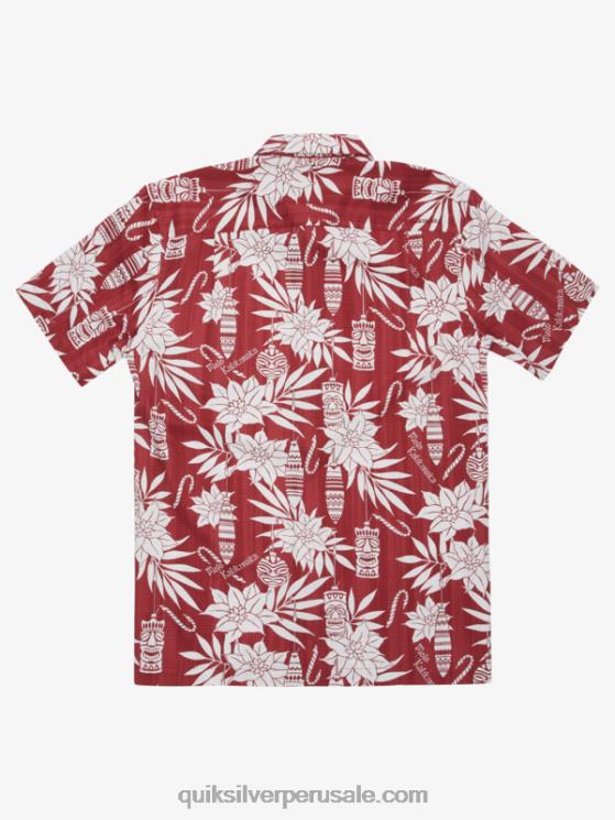 Quiksilver N8LNT1796 hombres tiempo de vacaciones de palo de rosa camisa de manga corta de tiempo de vacaciones de waterman