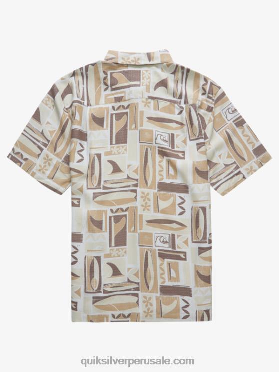 Quiksilver N8LNT1889 hombres kapua de arroz integral camisa manga corta waterman kapua