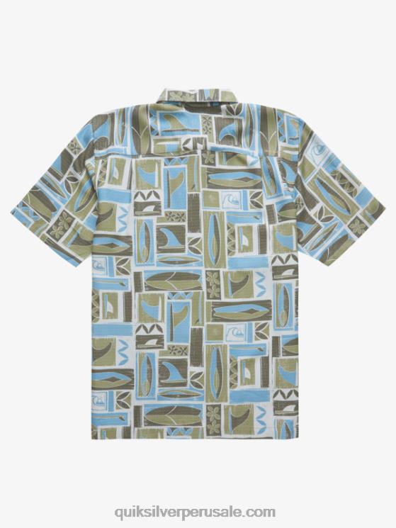 Quiksilver N8LNT1890 hombres kapua oliva polvoriento camisa manga corta waterman kapua