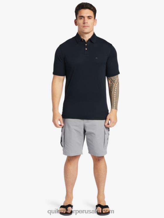 Quiksilver N8LNT245 hombres negro polo de manga corta waterman waterpolo