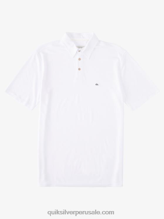 Quiksilver N8LNT246 hombres blanco polo de manga corta waterman waterpolo