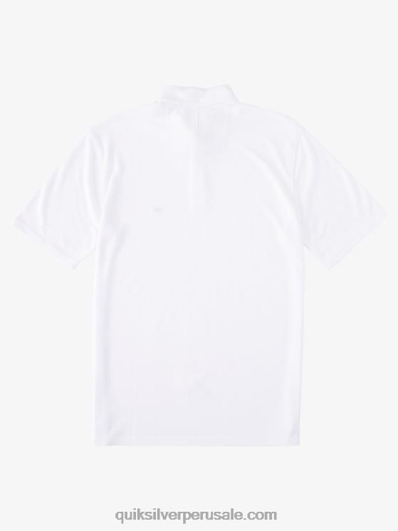 Quiksilver N8LNT246 hombres blanco polo de manga corta waterman waterpolo
