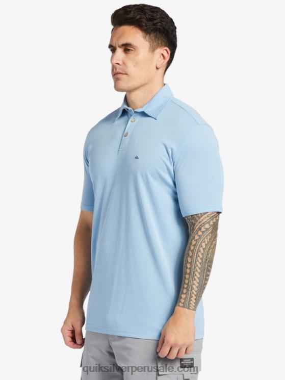 Quiksilver N8LNT248 hombres azul anochecer polo de manga corta waterman waterpolo