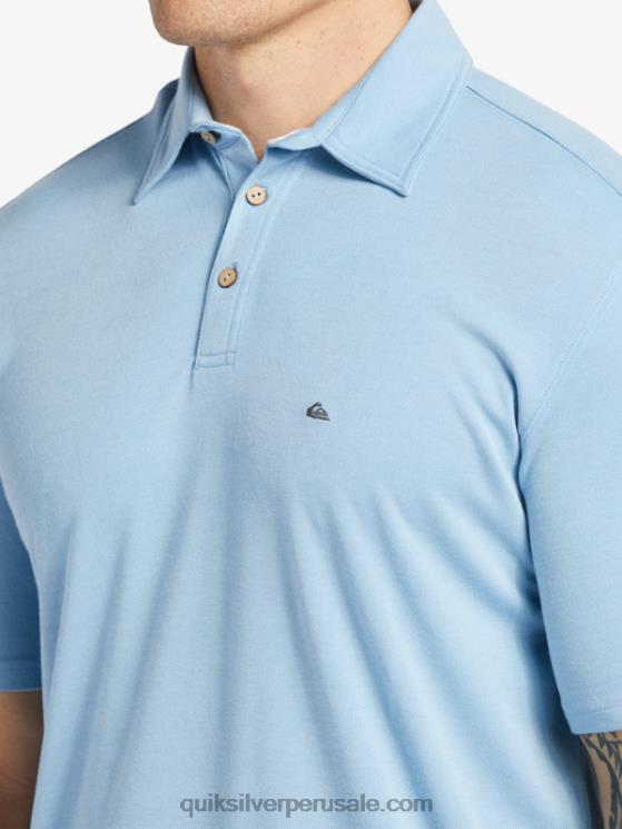 Quiksilver N8LNT248 hombres azul anochecer polo de manga corta waterman waterpolo