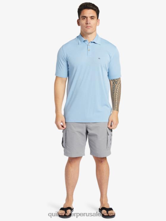 Quiksilver N8LNT248 hombres azul anochecer polo de manga corta waterman waterpolo