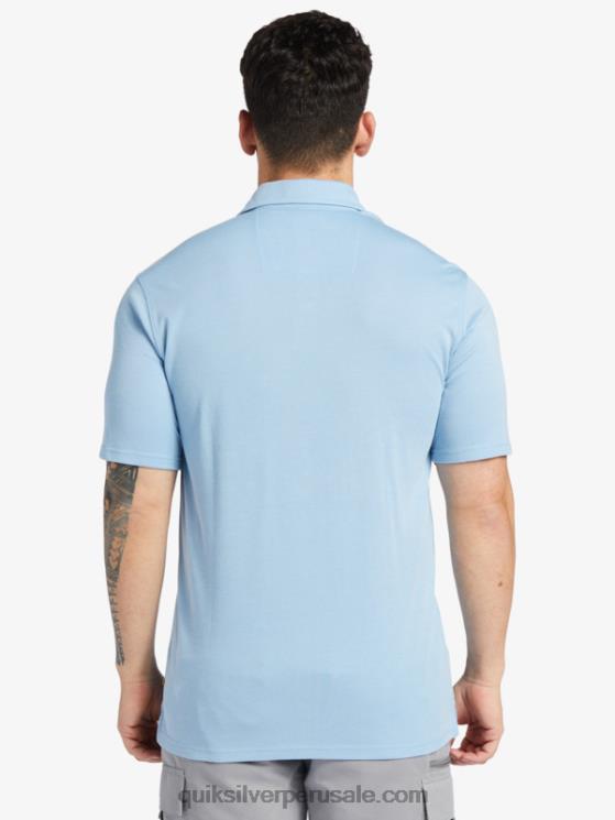 Quiksilver N8LNT248 hombres azul anochecer polo de manga corta waterman waterpolo