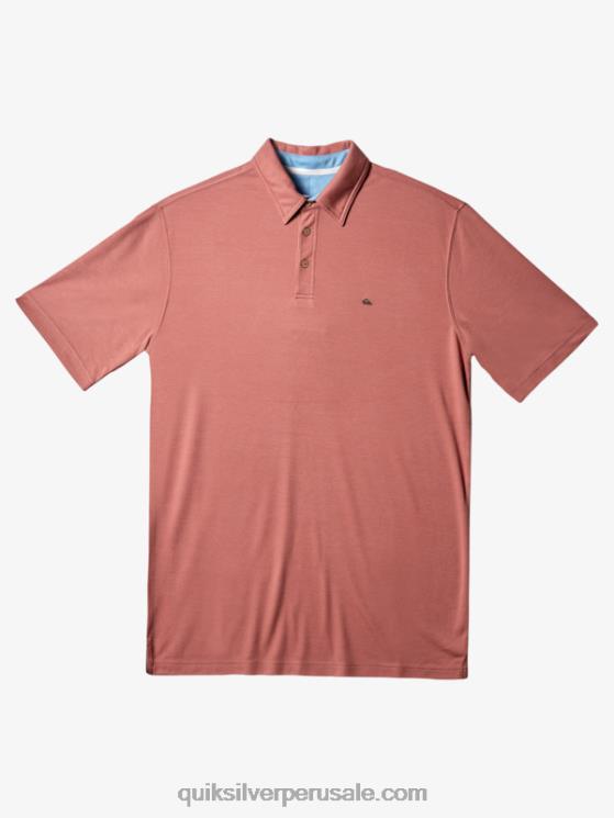 Quiksilver N8LNT249 hombres ceniza rosa polo de manga corta waterman waterpolo