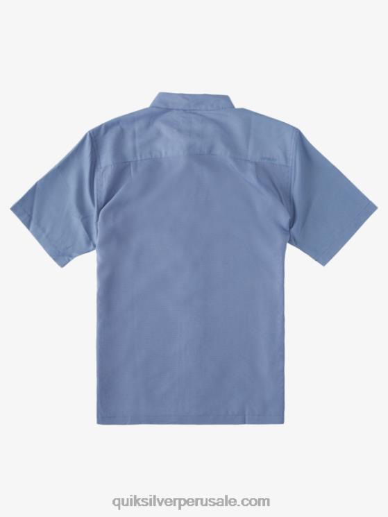 Quiksilver N8LNT282 hombres alférez reyes azules acantilado playera de manga corta Waterman Kings Cliff