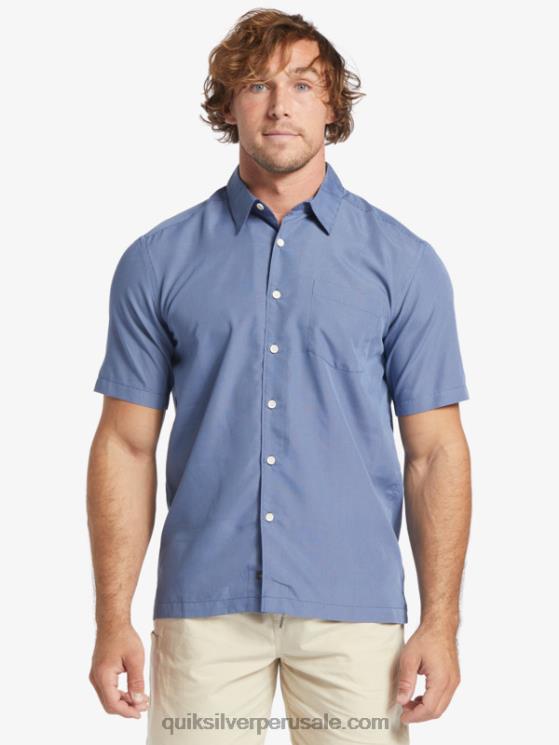 Quiksilver N8LNT282 hombres alférez reyes azules acantilado playera de manga corta Waterman Kings Cliff