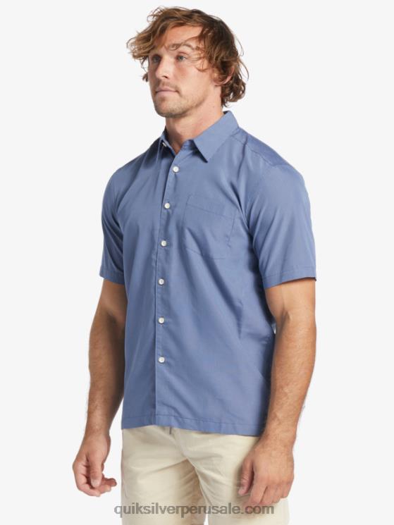 Quiksilver N8LNT282 hombres alférez reyes azules acantilado playera de manga corta Waterman Kings Cliff