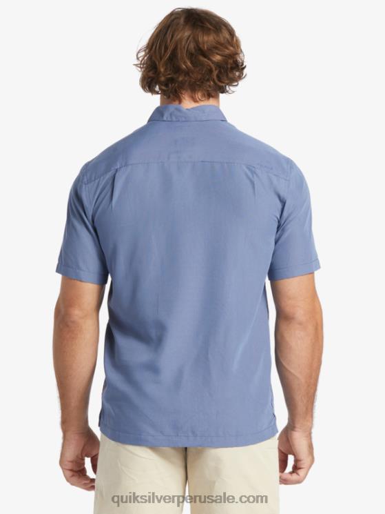 Quiksilver N8LNT282 hombres alférez reyes azules acantilado playera de manga corta Waterman Kings Cliff