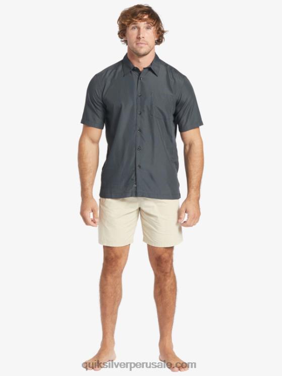 Quiksilver N8LNT283 hombres acantilado de los reyes negros playera de manga corta Waterman Kings Cliff
