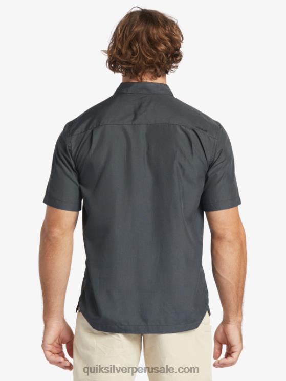 Quiksilver N8LNT283 hombres acantilado de los reyes negros playera de manga corta Waterman Kings Cliff