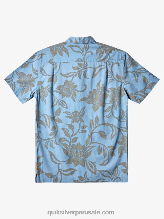 Quiksilver N8LNT289 hombres anochecer azul cada fin de semana w camisa de manga corta waterman cada fin de semana