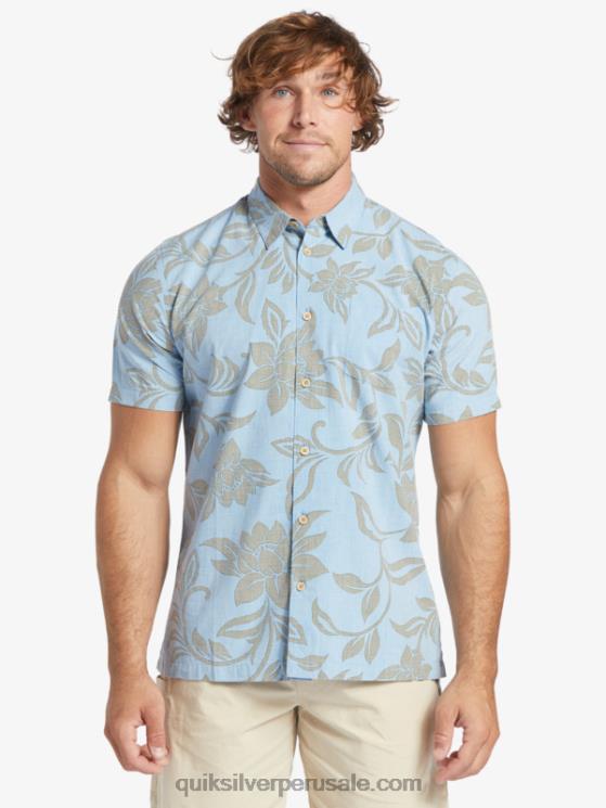 Quiksilver N8LNT289 hombres anochecer azul cada fin de semana w camisa de manga corta waterman cada fin de semana
