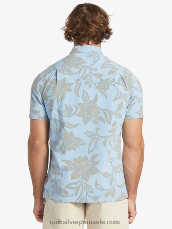 Quiksilver N8LNT289 hombres anochecer azul cada fin de semana w camisa de manga corta waterman cada fin de semana