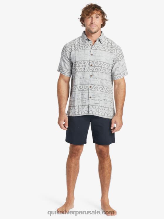 Quiksilver N8LNT292 hombres niebla del puerto en los árboles playera de manga corta Waterman at Trees