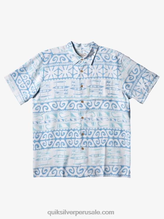 Quiksilver N8LNT293 hombres azul anochecer en los árboles playera de manga corta Waterman at Trees