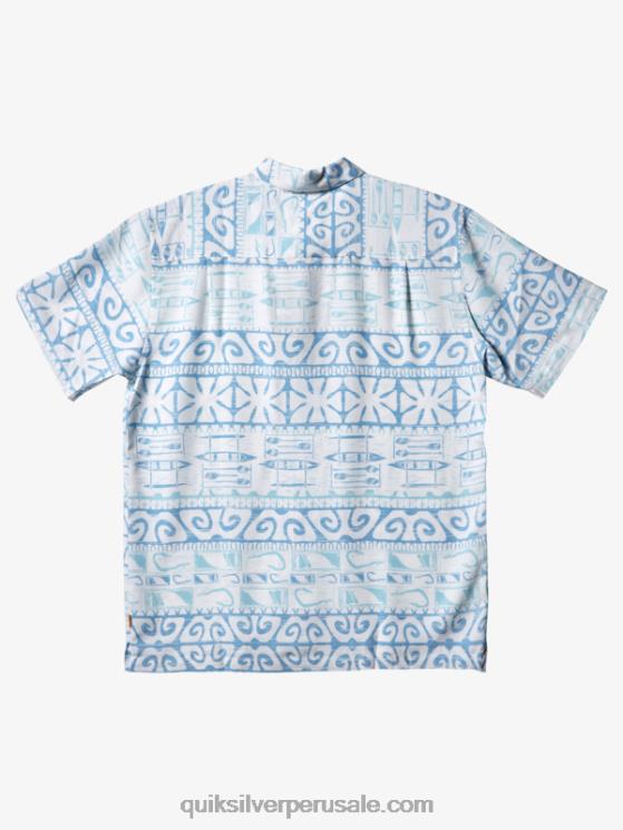 Quiksilver N8LNT293 hombres azul anochecer en los árboles playera de manga corta Waterman at Trees