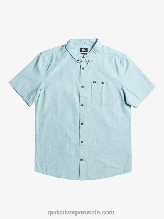 Quiksilver N8LNT377 hombres azul marroquí camiseta de manga corta