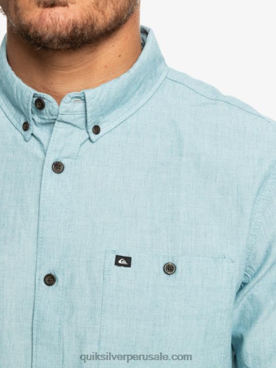 Quiksilver N8LNT377 hombres azul marroquí camiseta de manga corta