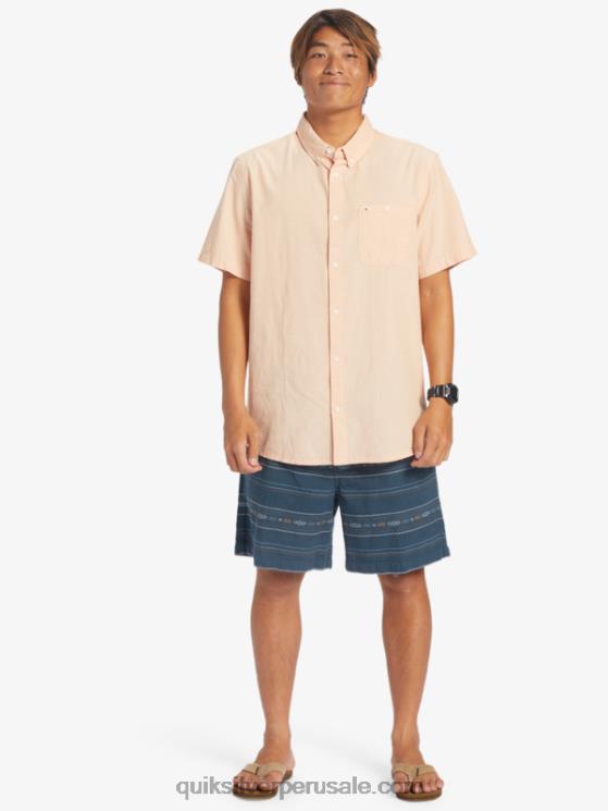 Quiksilver N8LNT378 hombres bronceado cobre camiseta de manga corta